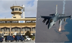 Israel triển khai nhóm tiêm kích F-16 tập kích sân bay quốc tế Aleppo ở Syria