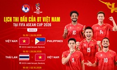Công bố lịch thi đấu FIFA ASEAN Cup 2026: Thầy trò HLV Kim Sang Sik đụng độ Thái Lan tại vòng bảng