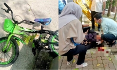 Hi hữu: Đi đổ rác, người phụ nữ bị xe đạp từ tầng 12 rơi trúng đầu, phải nhập viện cấp cứu