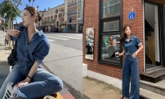 Xu hướng trang phục denim phủ sóng mùa hè 