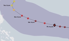 Tin siêu bão Mawar mới nhất: Bão di chuyển với tốc độ 22 km/h, đe dọa nhiều quốc gia