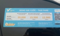 Lan truyền bảng giá cước taxi điện VinFast, giá mở cửa 20.000 đồng