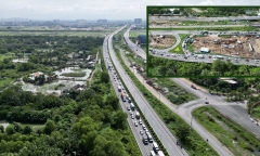 Nhiều ô tô không được vào cao tốc Long Thành- Dầu Giây