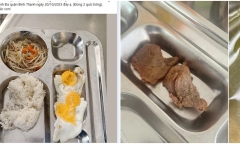 Vụ suất ăn bán trú 33.000 đồng chỉ có rau và trứng ốp la: Hiệu trưởng khẳng định không có chuyện 