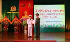 Tân Phó Giám đốc Công an tỉnh Nam Định vừa được bổ nhiệm là ai?