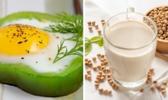 Uống sữa đậu nành với trứng có phải