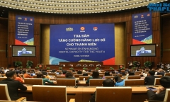 Hội nghị Nghị sĩ trẻ toàn cầu lần thứ 9: Chùm ảnh Tọa đàm “Tăng cường năng lực số cho thanh niên”