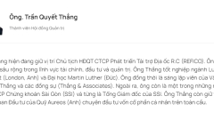 Doanh nhân Trần Quyết Thắng xin từ nhiệm ở Chứng khoán Vietcap (VCI)