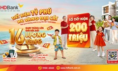 Đếm ngược đến 15/9: 26 lượng vàng SJC chờ chủ nhân gửi tiết kiệm tại HDBank
