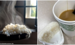 Cô gái đổ thẳng cơm vào cốc cà phê rồi ăn ngon lành, chia sẻ điều khiến ai nấy tròn mắt kinh ngạc