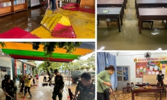 Lũ ập vào trường lúc nửa đêm, thầy cô vùng trũng Đà Nẵng 