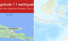 Indonesia: Động đất mạnh 7,1 độ richter làm rung chuyển đảo Bali