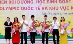 Phú Thọ tổ chức khen thưởng giáo viên, học sinh đoạt giải các kỳ thi Olympic quốc tế và khu vực