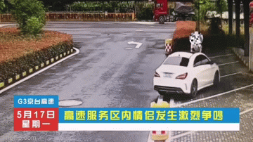 Xe phanh gấp giữa đường cao tốc, cặp đôi có hành động 
