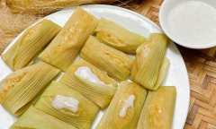 Bánh ngô hấp nước cốt dừa thơm nức mũi lại cực đơn giản