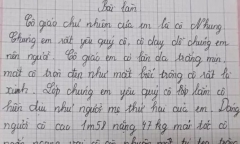 Học sinh làm văn tả giáo viên chủ nhiệm, lời gửi gắm cuối bài khiến dân tình cười ngất