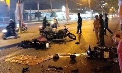 Môtô CSGT và xe máy va chạm, 1 người tử vong