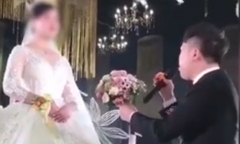 Cô dâu tỏ thái độ giữa đám cưới, chú rể tức giận làm một hành động gây sốc