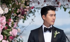 Nhan sắc cực phẩm của chú rể Hyun Bin trong hình ảnh rõ nét đầu tiên tại đám cưới được tiết lộ