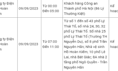 Thông báo lịch cắt điện Hà Nội ngày mai (9/9) – Cập nhật mới nhất