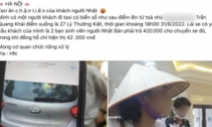 Hà Nội: Công an xác minh vụ 2 sinh viên Nhật Bản bị tài xế taxi 