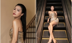 Minh Tú tràn đầy năng lượng, mặc cực chất tại sự kiện sắc đẹp