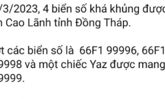 Đồng Tháp: Lập tổ thanh tra đặc biệt vụ 4 biển số 
