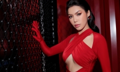 Minh Tú siêu gợi cảm, tràn đầy năng lượng với đồ bó sát màu đỏ