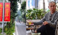 Hà Nội vắng vẻ yên bình, người dân thảnh thơi ngồi uống cà phê ngày đầu năm 2024