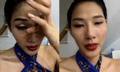 Á hậu Hoàng Thùy bất ngờ livestream bật khóc nức nở lúc nửa đêm