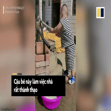 Video: Tròn mắt chứng kiến bé trai 2 tuổi làm việc nhà thành thạo như người lớn