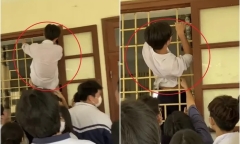 Lớp học bị mất chìa khóa cửa, nam sinh nảy ra ý tưởng 