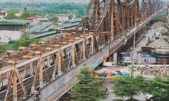 Tạm dừng chạy tàu qua cầu Long Biên để sửa chữa hư hỏng kết cấu