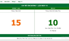 Xem lịch âm hôm nay 15/7/2024 - Âm lịch hôm nay 15/7 chuẩn nhất