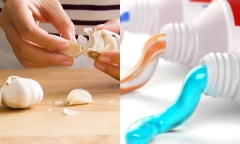 Tác dụng bất ngờ khi trộn tỏi với kem đánh răng