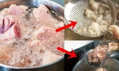 Lý do canh xương nấu thường nổi bọt