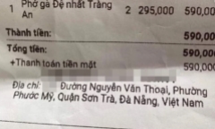 Xôn xao hình ảnh hoá đơn 2 bát phở giá gần 600.000 đồng ở Đà Nẵng, thực hư ra sao?