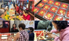 Giá vàng vượt mốc 74 triệu đồng/lượng, người dân ôm tiền đi mua vàng cất két
