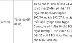 Thông báo lịch cắt điện Hà Nội ngày mai (26/9) – Cập nhật mới nhất