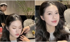 Doãn Hải My trang điểm xinh đẹp, Đoàn Văn Hậu làm một hành động chứng tỏ quyền uy của