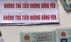 Con nợ chậm trả tiền, nhóm tín dụng đen đe dọa 