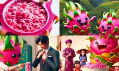 Bộ hình mì tôm thanh long có gì hấp dẫn khiến cư dân mạng đứng ngồi không yên?