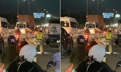 Đồng Nai: Xe tải nghi mất lái lao vào dòng phương tiện đang dừng đèn đỏ