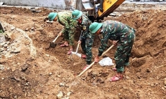 Đội tìm kiếm hài cốt liệt sĩ 584 tìm thấy 2 hài cốt liệt sĩ tại Trường Bồ Đề