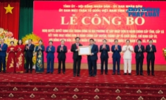 Phó Thủ tướng Nguyễn Chí Dũng dự Lễ công bố nghị quyết, quyết định về sắp xếp các đơn vị hành chính và lãnh đạo chủ chốt tỉnh Thái Nguyên