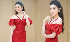 Á hậu Huyền My khoe nhan sắc xinh đẹp cùng bờ vai trần gợi cảm