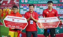 CLB Hải Phòng trao thưởng cho Nguyễn Văn Toản và Dụng Quang Nho 