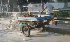 TP.HCM: Người bán rau củ tự đốt xe khi bị tổ công tác nhắc nhở