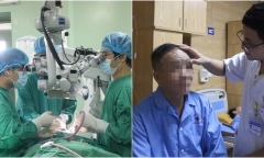 Mắt nhắm không kín, nhìn mờ người đàn ông bất ngờ phát hiện khối u trong hốc mắt