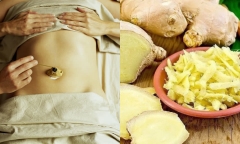Bất ngờ với loạt lợi ích của việc đắp gừng lên rốn